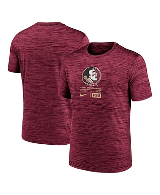 Nike Men's Garnet Florida State Seminoles Campus Center Block Velocity Performance T-Shirt