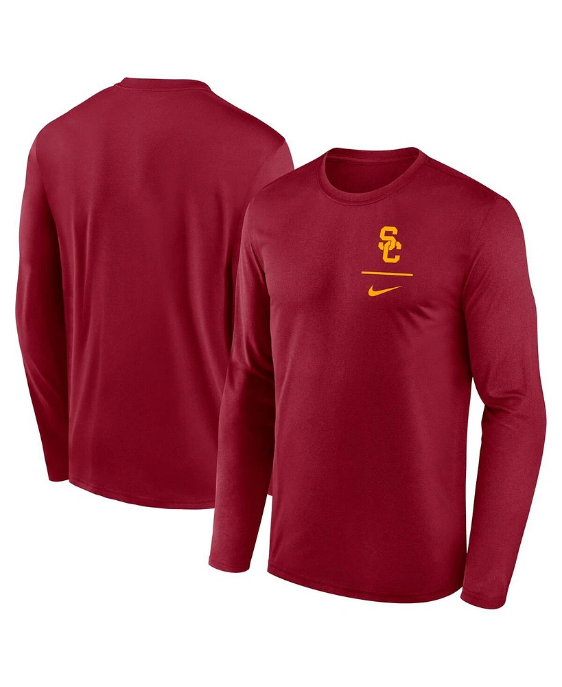 Nike Men's Cardinal Usc Trojans Primary Stack Legend Long Sleeve T-Shirt