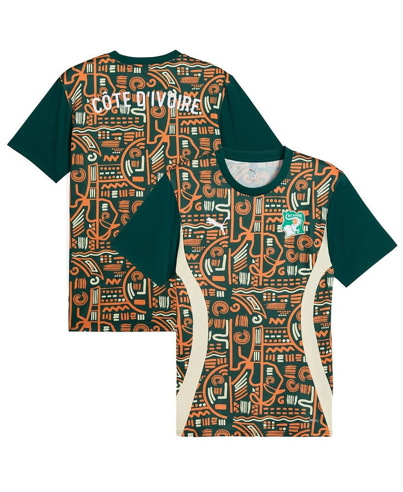 Puma Men's Green Ivory Coast National Team 2025 Pre Match Jersey