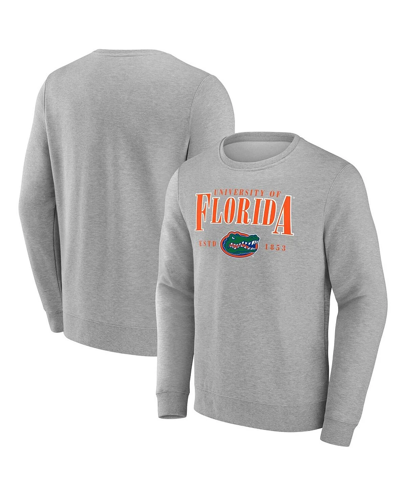 Fanatics Men's Gray Florida Gators True Classics Act Fast Fleece Pullover Sweatshirt