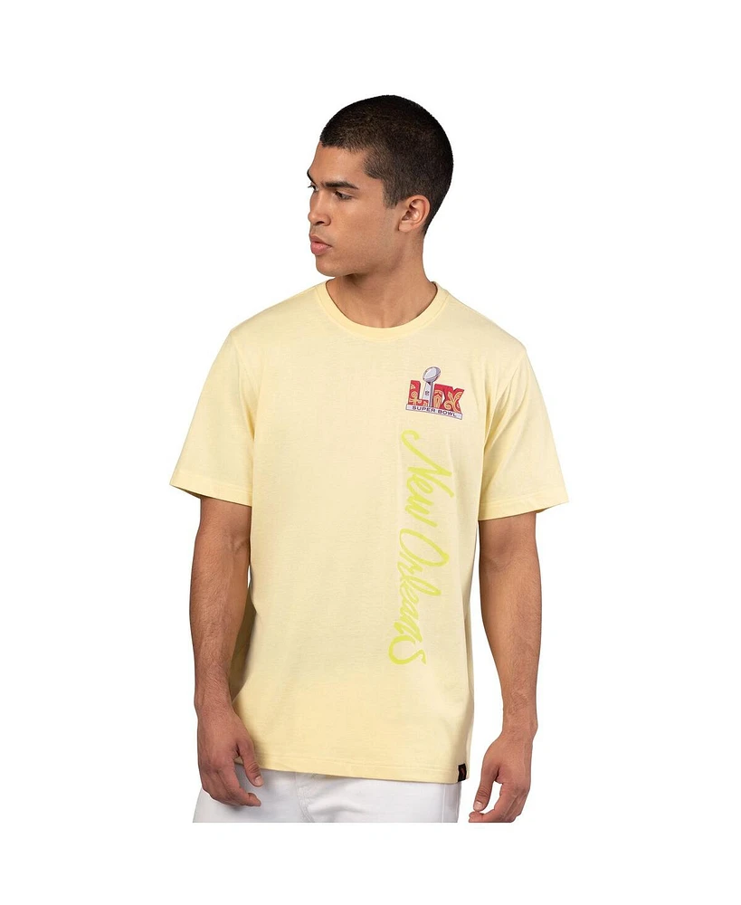 Margaritaville Men's Yellow Super Bowl Lix Life's A Beach T-Shirt