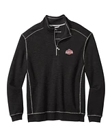 Tommy Bahama Men's Black Ohio State Buckeyes College Football Playoff 2024 National Champions Tobago Bay Tri-Blend Half-Zip Sweatshirt