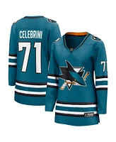 Fanatics Women's Macklin Celebrini Teal San Jose Sharks Home Breakaway Jersey