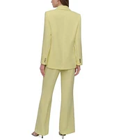 Dkny Petite One Button Blazer Straight Leg Pants