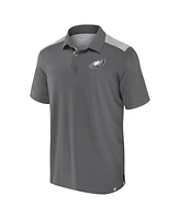 Fanatics Men's Heather Gray Philadelphia Eagles Long Shot Polo Shirt