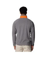 Columbia Men's Gray Clemson Tigers Flanker Iv Fleece Raglan Full-Zip Jacket