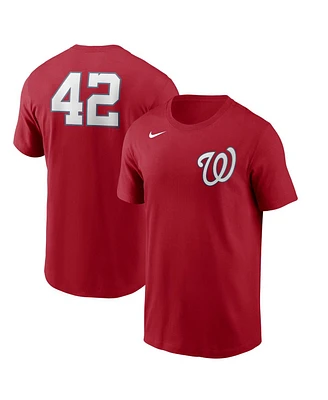 Nike Men's Red Washington Nationals Jackie Robinson Day Team 42 T-Shirt