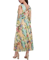 Siena Printed Lurex Chiffon Dress