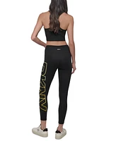 Dkny Sport Women's Exploded-Logo Stretch 7/8 Leggings