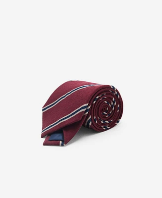 Mango Men's Striped Silk-Blend Tie