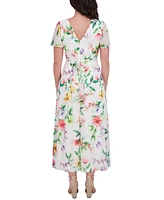 kensie Women's Floral-Print A-Line Dress