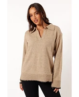 Elise Contrast Hem Knit Sweater