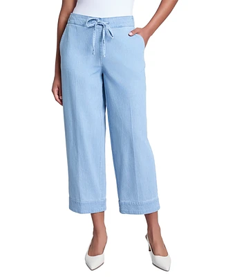 Jones New York Petite Pull-On Stitched Hem Pants