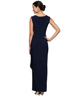 Alex Evenings Petite Embroidered Illusion-Yoke Gown