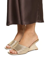 Aldo Women's Fiala Square-Toe Sculpted Wedge Sandals