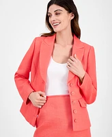 Tahari Asl Women's Solid Boucle Cinched Jacket