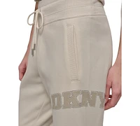 Dkny Sport Women's Rhinestone Logo Relaxed Joggers
