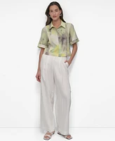 Dkny Women's Printed Camp Shirt