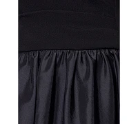 Xscape Women's Mixed-Media Bubble-Hem Fit & Flare Dress