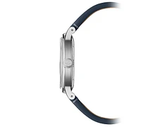 Raymond Weil Men's Swiss Automatic Millesime Small Seconds Denim Blue Leather Strap Watch 40mm