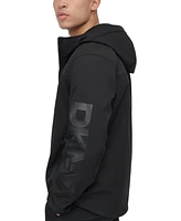 Dkny Men's Zip-Front Hooded Logo Jacket
