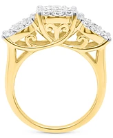 Forever Grown Diamonds Lab-Grown Diamond Three Stone Ring (2 ct. t.w.) Sterling Silver or 14K Gold-Plated