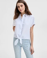 I.n.c. International Concepts Women's Tie-Front Blouse, Exclusively at Macy's