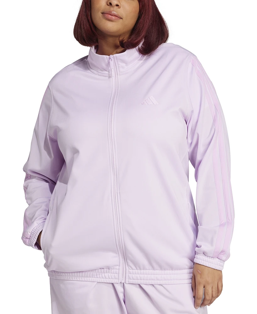 adidas Plus Three-Stripe Tricot Zip Track Jacket