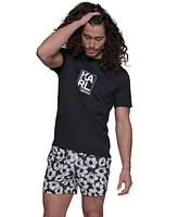 Karl Lagerfeld Paris Men's Regular-Fit Logo Graphic Rash Guard