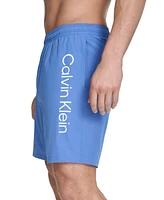 Calvin Klein Men's Regular-Fit Quick-Dry 5" Swim Trunks with Compression Short Liner