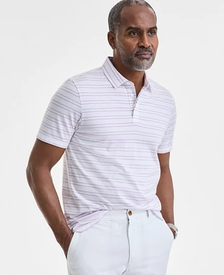 Club Room Men's Carter Regular-Fit Stripe Pima Cotton Polo Shirt, Exclusively at Macy's