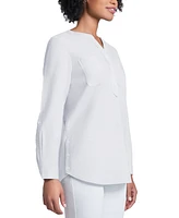 Jones New York Women's Y-Neck Long-Sleeve Tunic