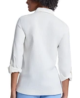 Jones New York Women's Embroidered Button-Front Shirt