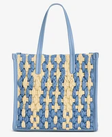On 34th Small Straw Crossbody Tote, Exclusively at Macy's