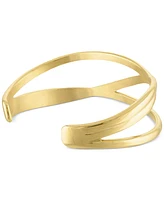 Ben Oni 18k Gold-Plated Stainless Steel Crossover Cuff Bracelet