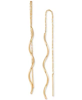 Twisted Threader Earrings in 10k Yellow Gold