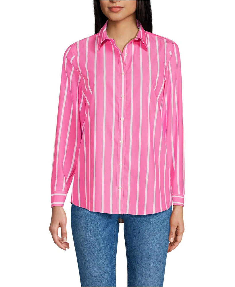 Lands' End Women's No Iron Button Front Shirt