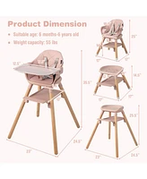 Gouun 6-in-1 Baby High Chair with Removable Dishwasher and Safe Tray