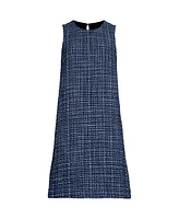 Lands' End Women's Washable Tweed Sleeveless Above the Knee Dress