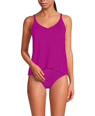 Lands' End Women's Tulip Hem Tankini Top