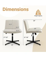 Criss-Cross Legged Chair Stylish and Stable Seating Without Wheels