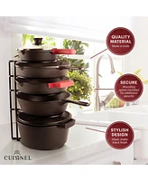Cuisinel Pots and Pans Organizer Rack - 60 to 100-lbs Capacity Extremely Heavy Duty - 8mm Thick - Made in India