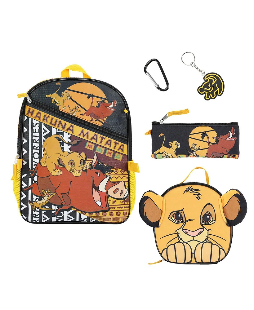 Disney's The Lion King 5-Piece Backpack & Lunchbox Set