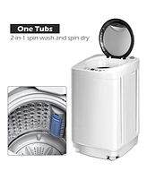 Portable 7.7 lbs Automatic Laundry Washing Machine with Drain Pump