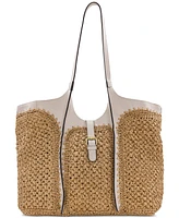 Patricia Nash Santorini Medium Woven Straw Satchel
