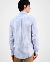 Tommy Hilfiger Men's Slim-Fit Gingham Linen Shirt