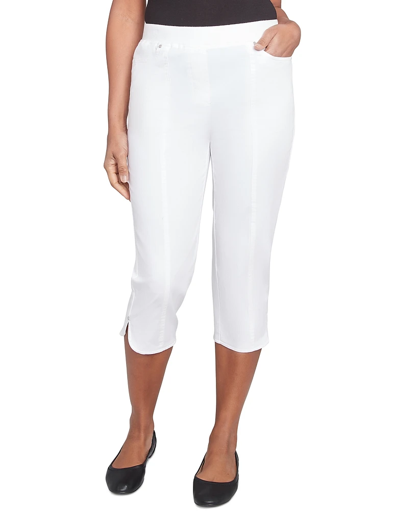 Alfred Dunner Petite Mid-Rise Tulip-Hem Capri Pants