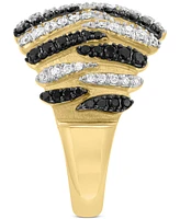 Effy Black & White Diamond Dome Statement Ring (3/4 ct. t.w.) in 14k Gold