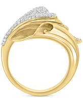 Effy Diamond Pave Lily Inspired Bypass Ring (3/8 ct. t.w.) in 14k Gold