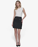 Karl Lagerfeld Paris Women's Tweed A-Line Mini Skirt